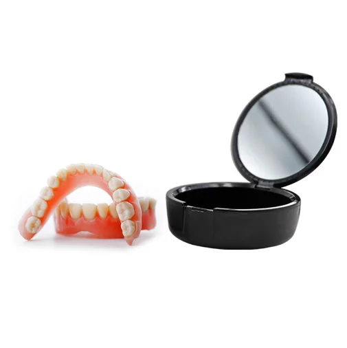 
Plastic Dental Denture Box Denture Retainer Case with mirror 