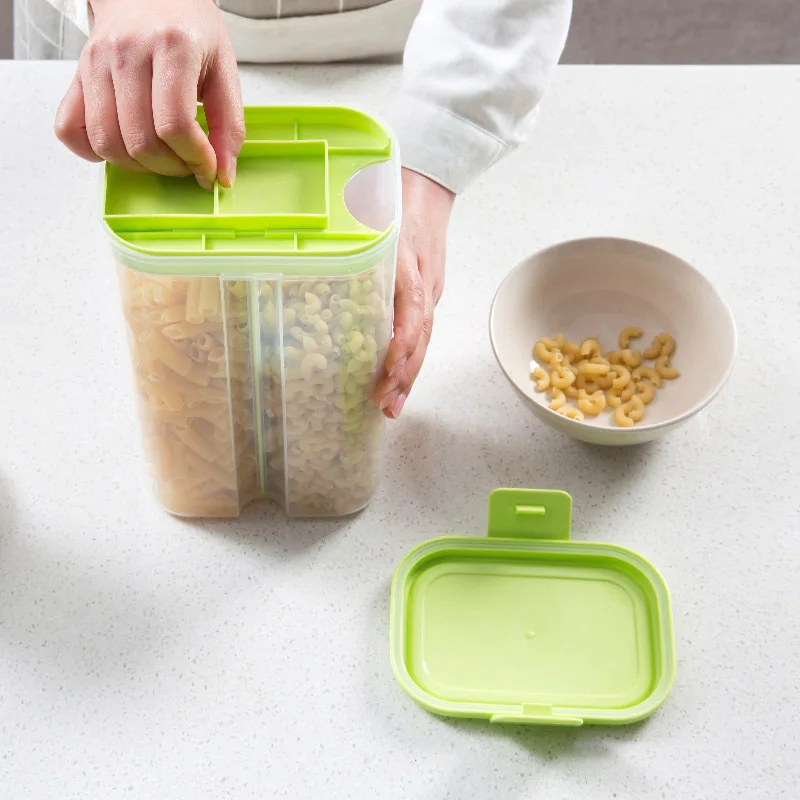 Kitchen pop container set air tight dry food container good grade grain cereals storage box for sale