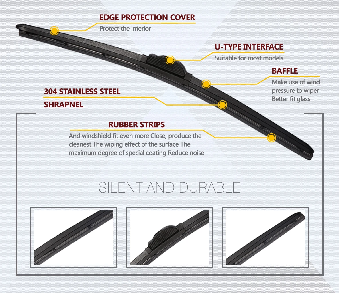 Auto Spare Parts Windshield Wiper Replacement 14 26 Inches