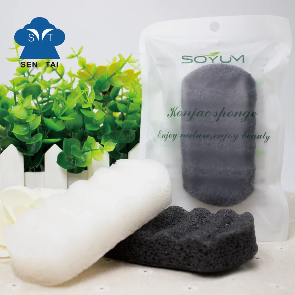 

Pure White Eco-friendly Konjac Bath Washing Sponge, Rectangle shape