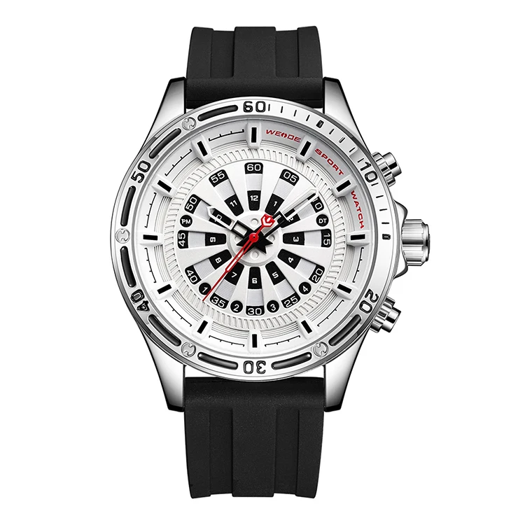

WEIDE WH7308-2C Custom Silicone Band Orginal Japan Movt Quartz Watch 3atm Waterproof Luxury Men Sport Watches