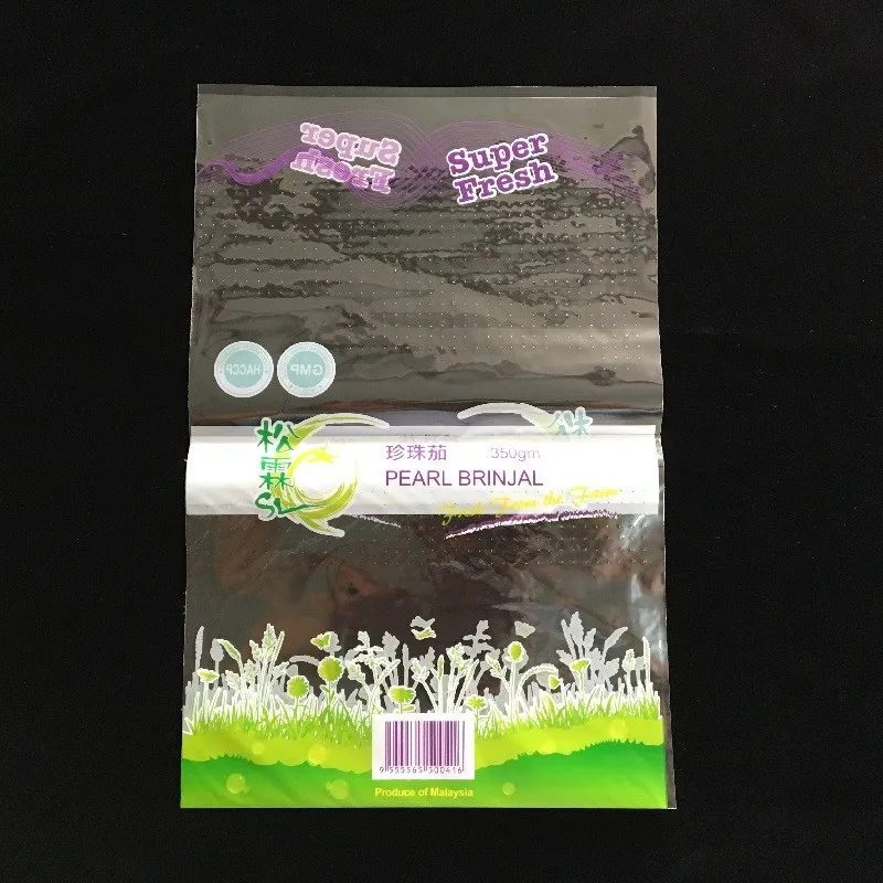 Food Grade Plastic Micro Perforated Bags With With Holes For Vegetable