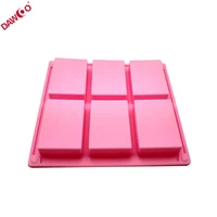 

OEM Homemade Craft 6 cavity Plain Rectangle Soap DIY Mold Silicone Cake Mould