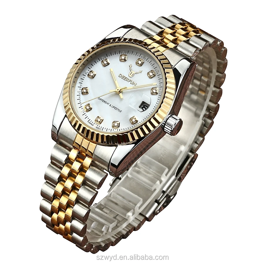 

Luxury Brand Women OEM Custom Logo Hand Clock Roles Ladies Wrist Watches Relogio Femininos, Gold;silver;mixed