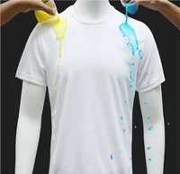 

custom Hydrophobic Mens' Nano Waterproof Stain Proof T-Shirt Quick Dry Breathable Short Sleeve t shirt