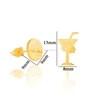 Mix Match Lemon Slick Cocktail Earrings For Women Silver Plated Pendientes Jewelry
