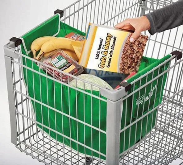 

reusable foldable shopping bag for supermarket cart