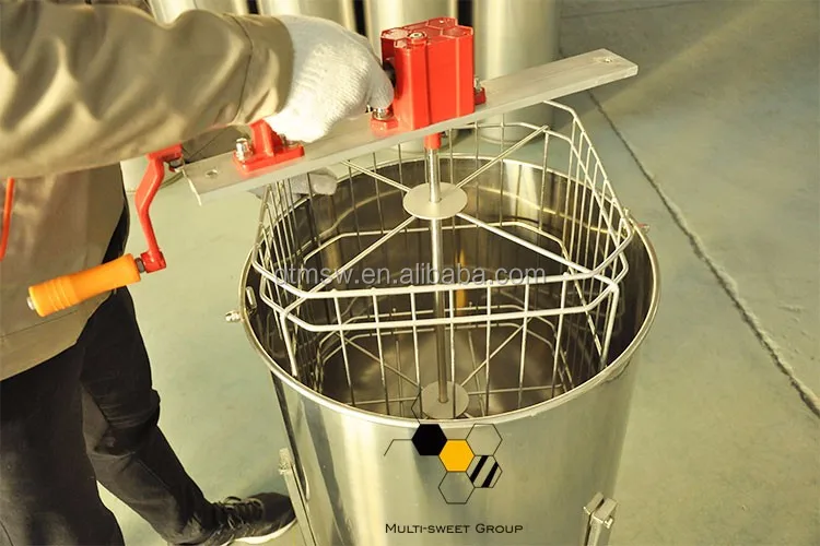 Centrifugeuse Extracteur De Miel Manuel à 2 Cadres Inoxydable Opération Facile
