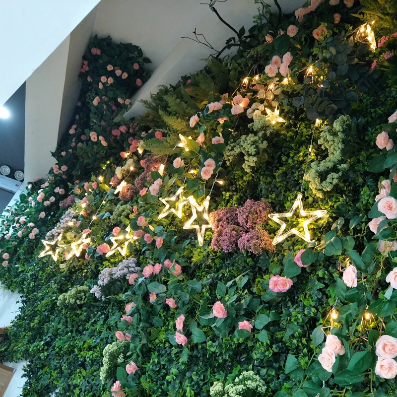 
UV Protected Greenery Leaves Fence Privacy Panels Screen Plastic Artificial Boxwood Panel for Decoration with Flowers 