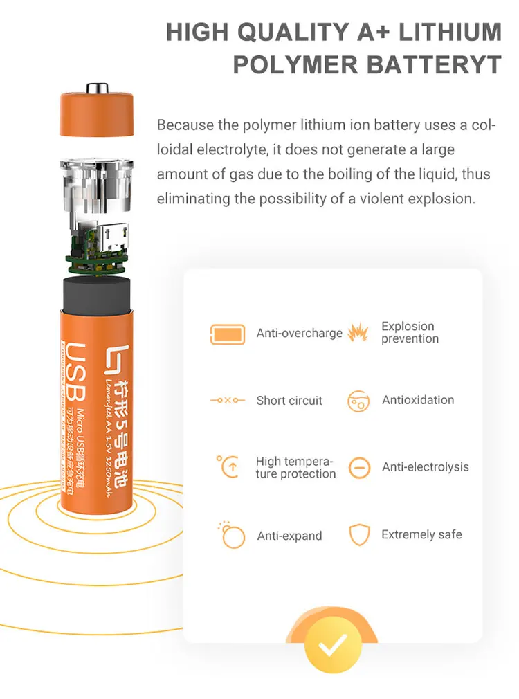 Aa Battery Style Power Bank,2in1 Emergency Power Bank 1250mah