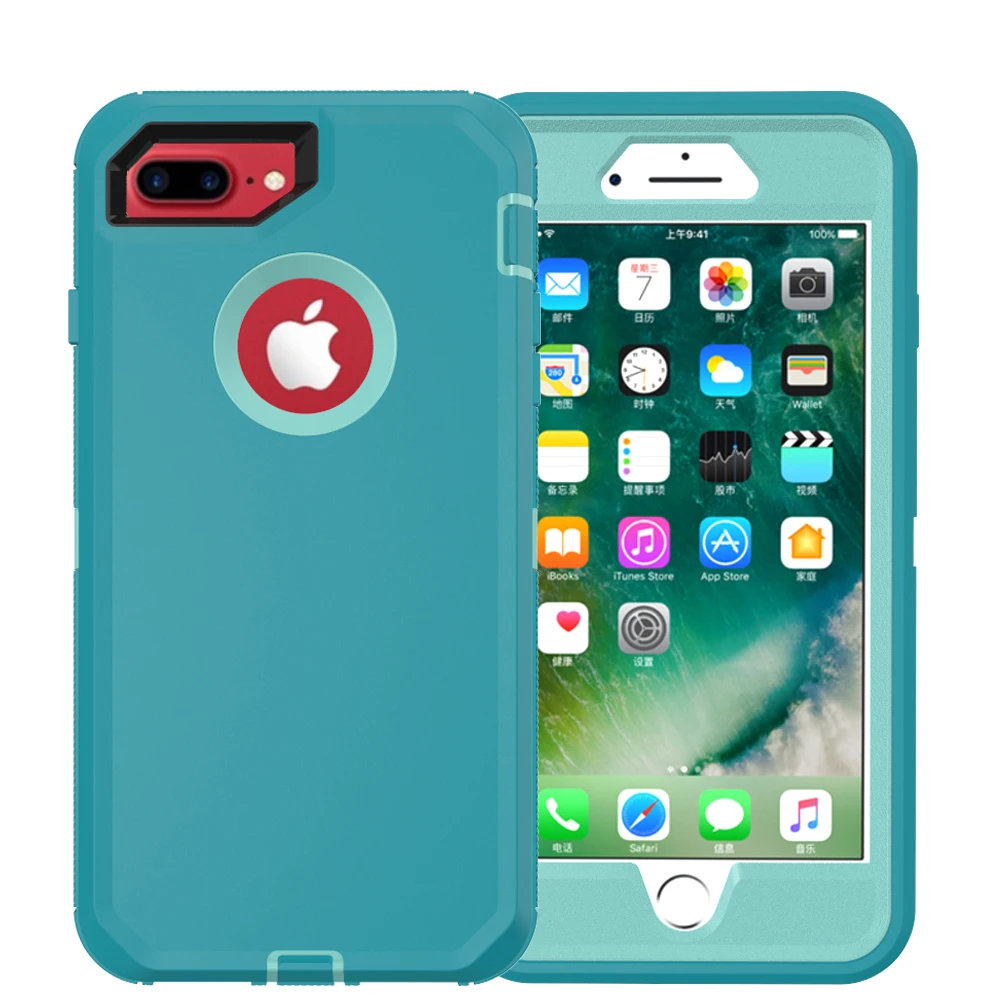 

Anti-shock Defender Robot Design Shockproof TPU PC 3 In 1 Smart Mobile Phone Case For Iphone 7 Cover