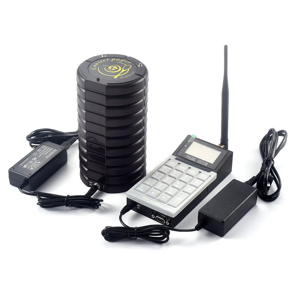 Wireless Queue Pager System Fast Food Restaurant Coaster Pager