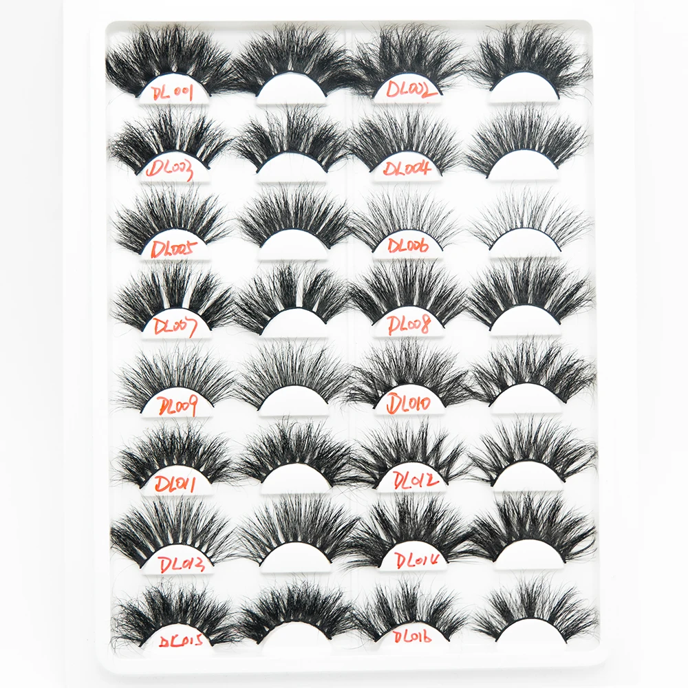 

2019 New Design Wholesale Own Brand Private Label Long Style 25mm 3D Mink Eyelashes