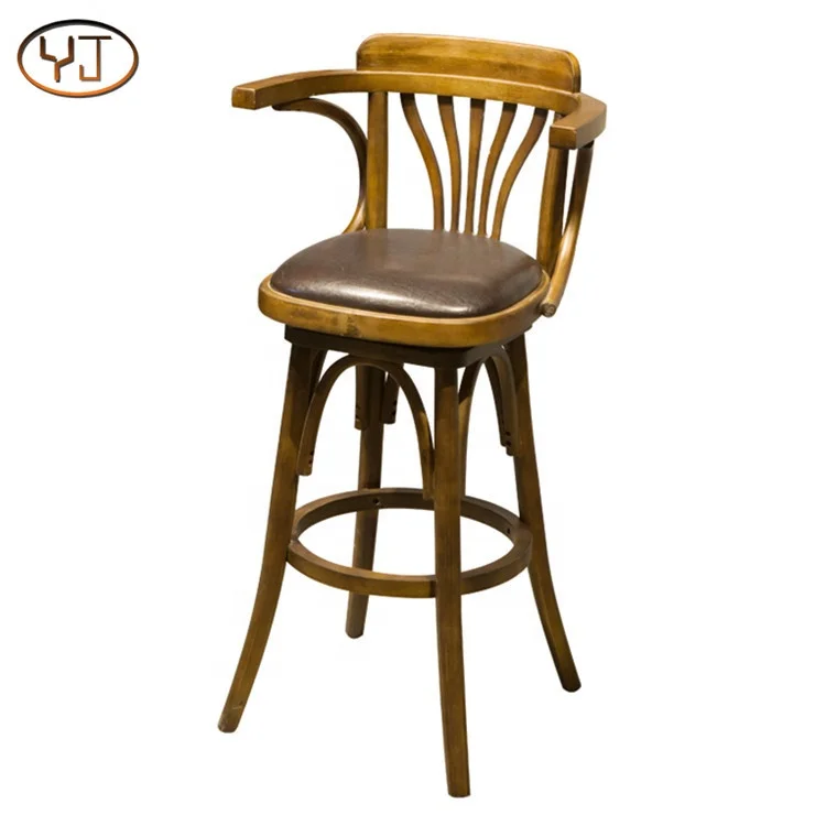 
Bar Chair Design High Swivel Wooden Loft Bar Chair 