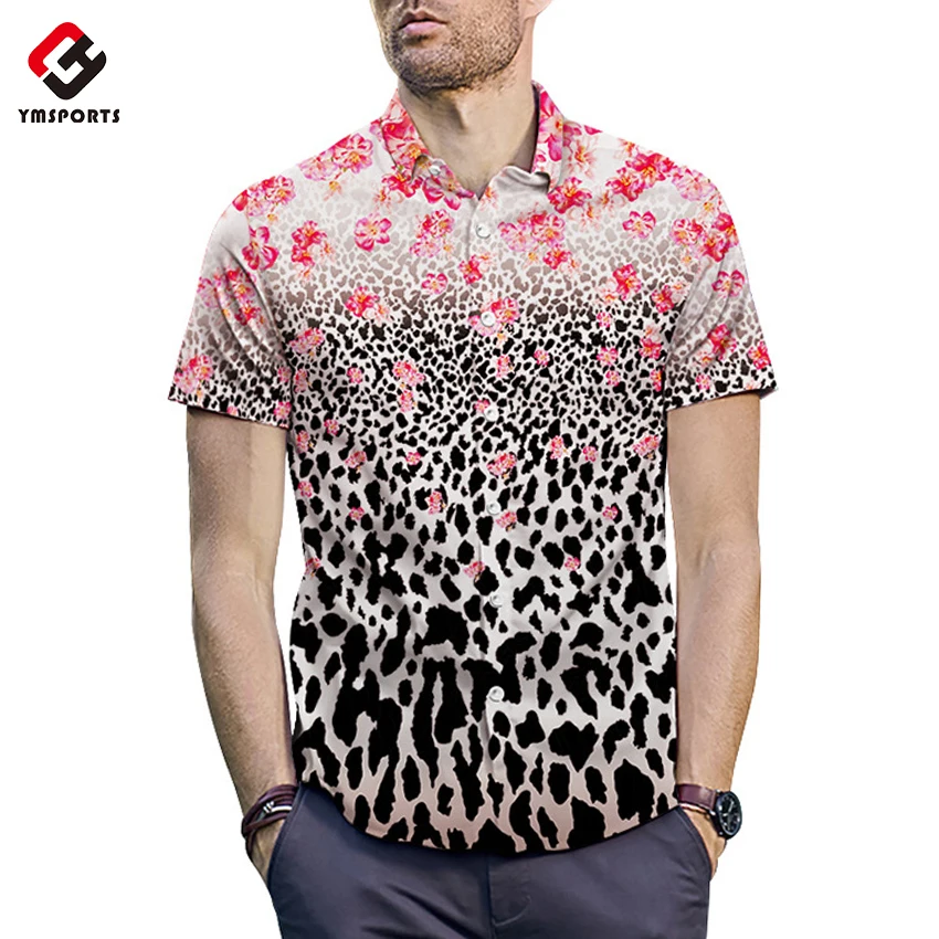 Factory Direct Rayon Colorful Printed Hawaiian Shirts Wholesale Cheap Beach Shirts For Men