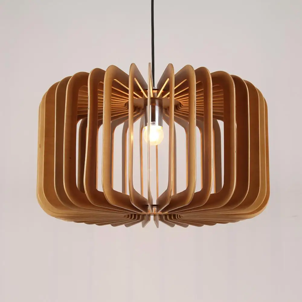 Indoor Deco Nordic Design Real Basswood Adjustable Cord