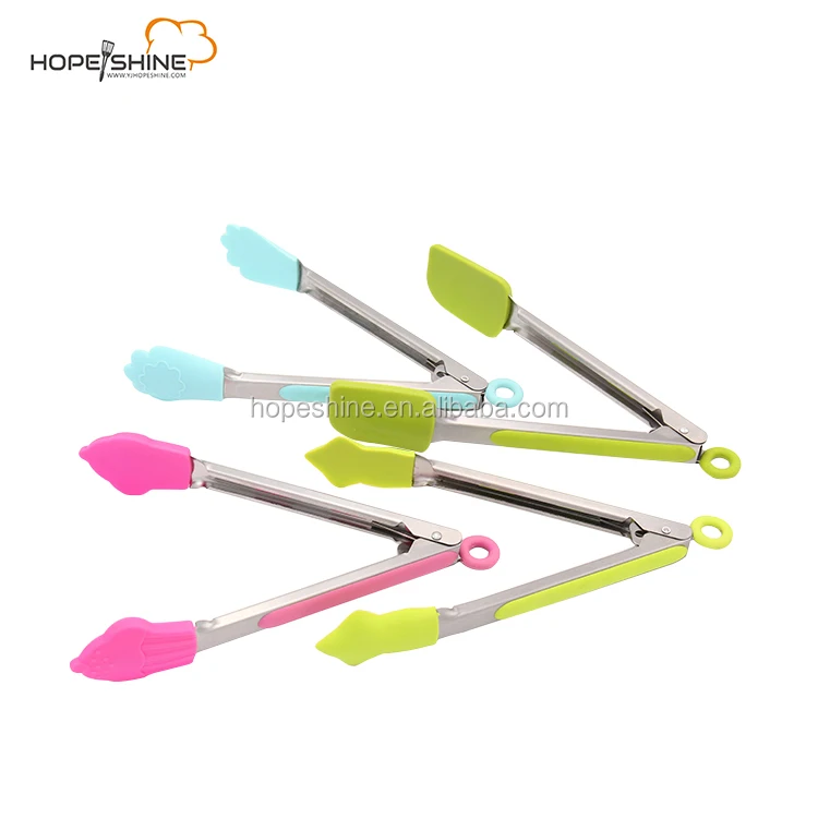 BPA Free LFGB FDA Useful Silicone Kitchen Food Tongs.jpg