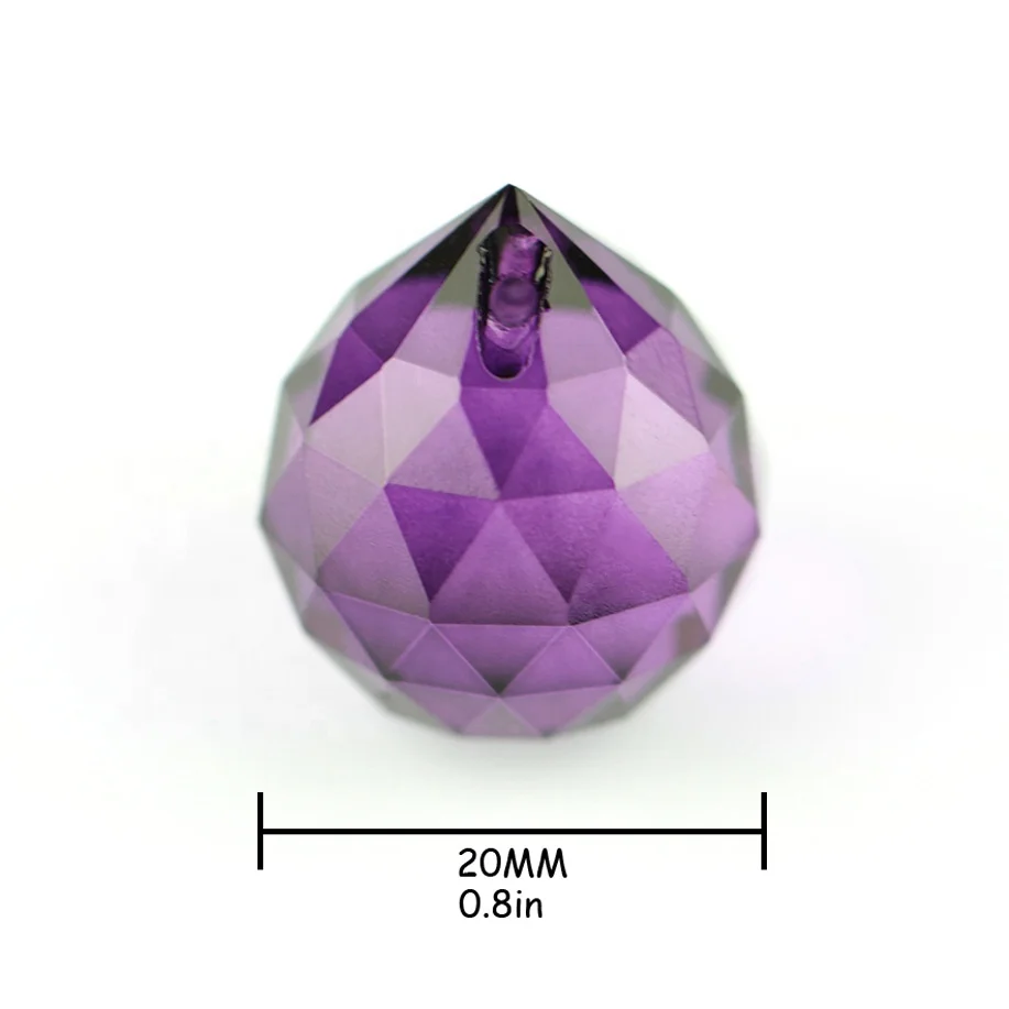 

factory wholesales k9 dark amethyst 150pcs  glass crystal machine-cut balls chandelier parts for sales