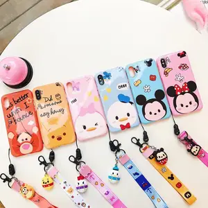 Cute Mickey & Minnie Mouse Phone Case 3D Toy Strap iPhone