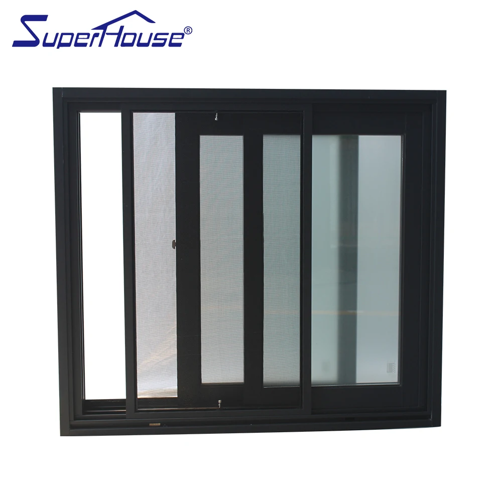 superhouse australia AS2047 standard horizontal open style sliding window upvc windows