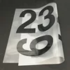 Factory custom iron on jersey numbers for sport garment