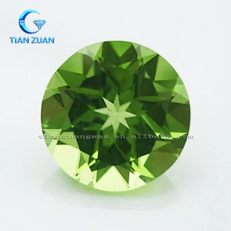 1.75mm Redondo Natural Verde Peridoto Piedra Preciosa Gema