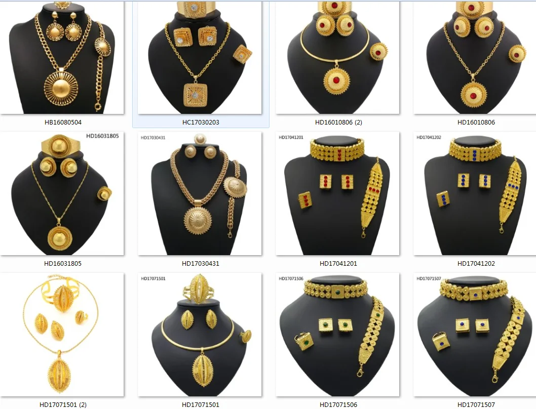 Ladies Wholesale Costume Jewelry Sets Fashion Heavy Jewelry Set