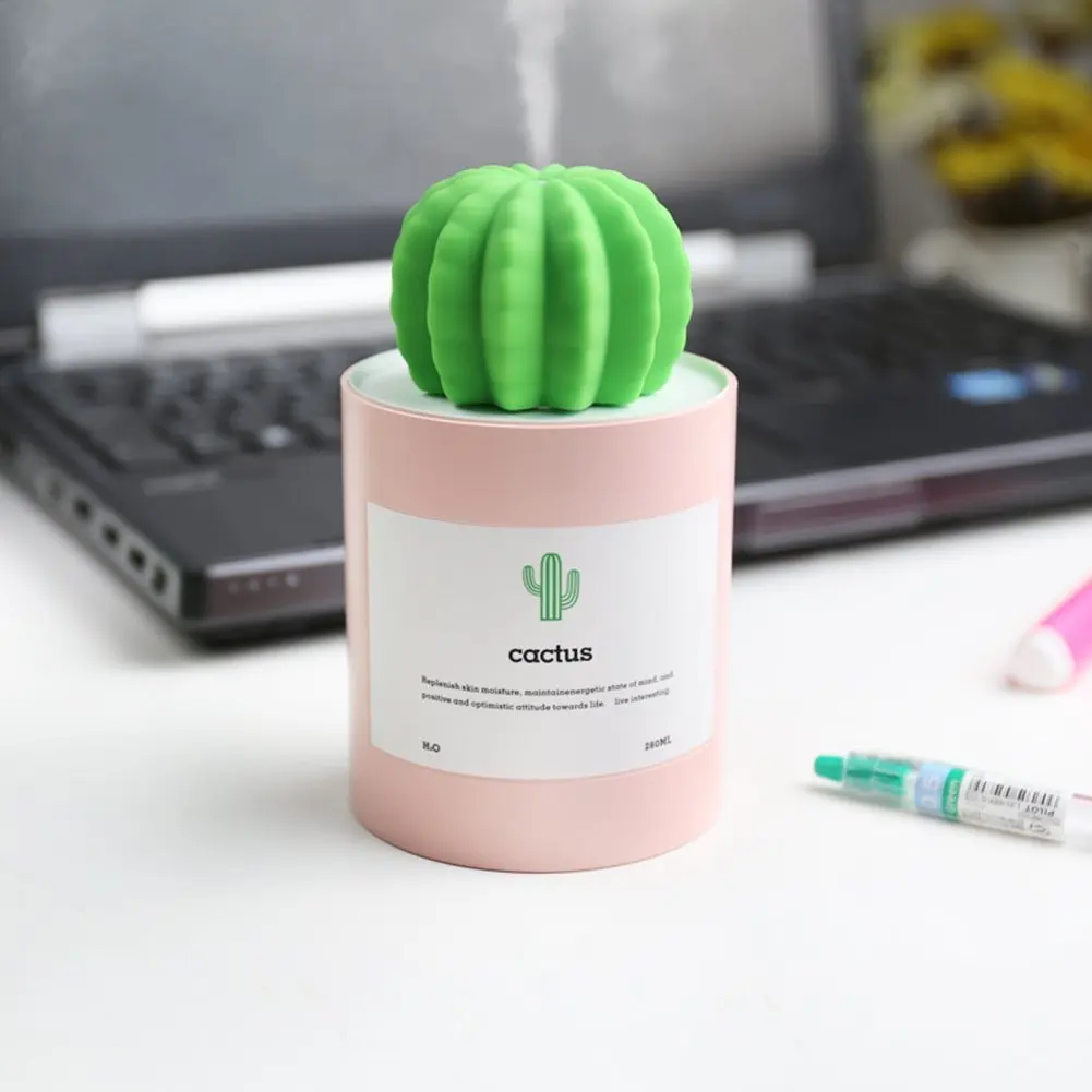 280毫升硅胶扩散器 huile essentielle cactus 超声波加湿器雾化器