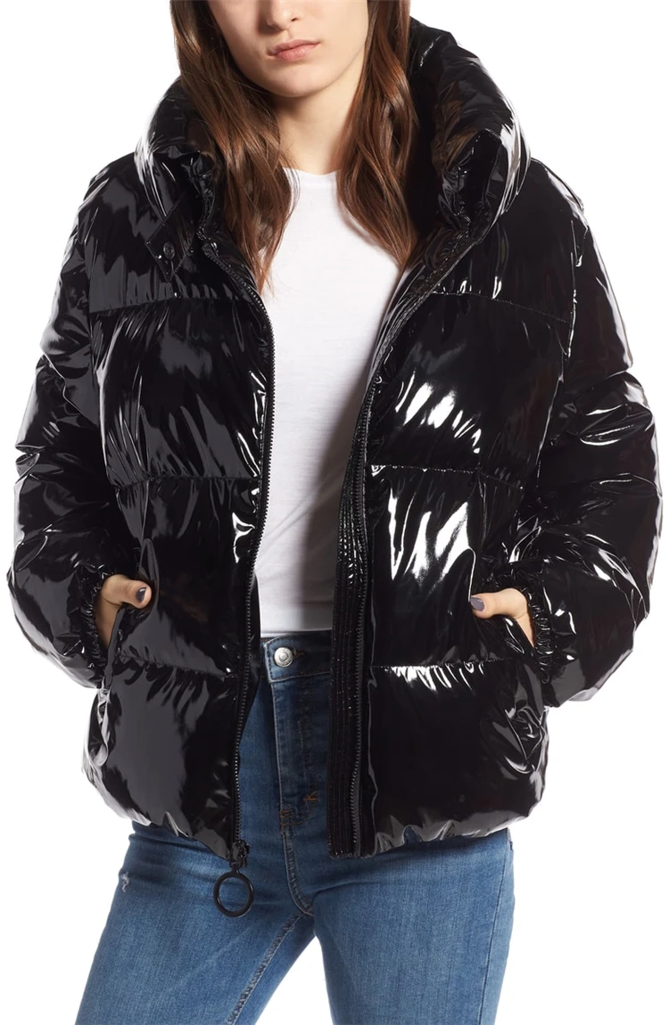 2020 Factory Price Short Shiny Bubble Jacket Women Puffer Down Coat ...
