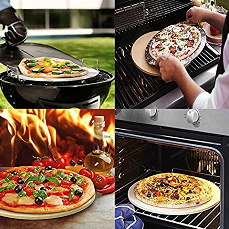 
Hot selling heat resistance classic round cordierite pizza oven stone 