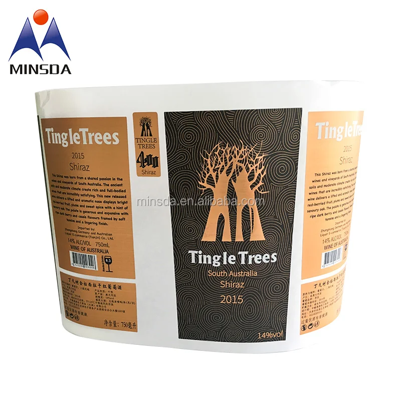 embossed wine label printing