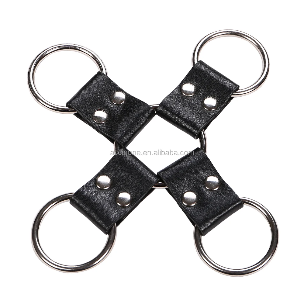 Leather Cross Buckle Tied Shackles Sex Products Handcuffs Leg Irons Bdsm Sex Toys For Couples