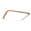 Convertible LED Flush Mount Fixture Square Wood Panel Office Commercial Ceiling Light