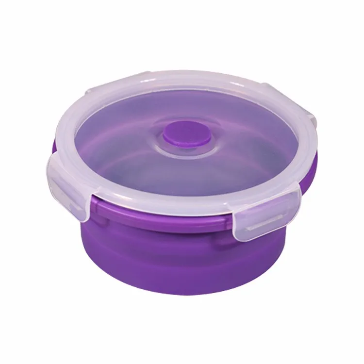 4pcs Silicone Folding Lunch Box, Food Storage Containers