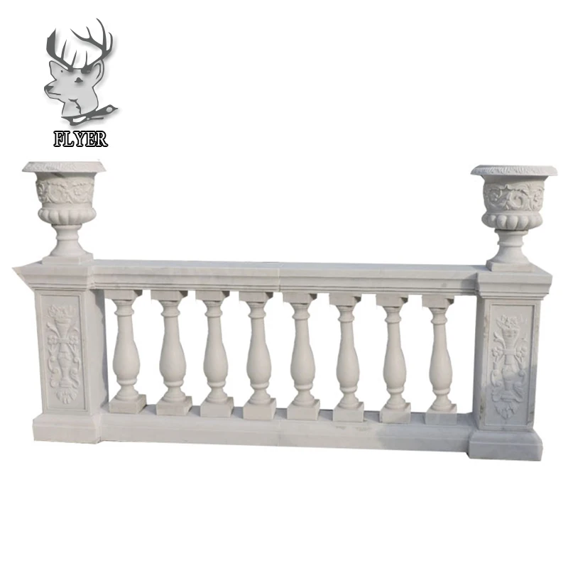 Custom Decorative Outdoor White Marble Staircase Railing - Buy White ...