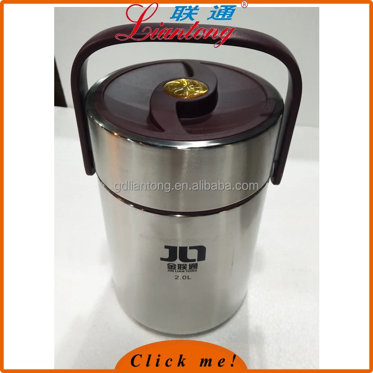 
1.5L 2.0L Stacking food flask Insulated Food Carrier Stainless Steel food Container with sealing lid 