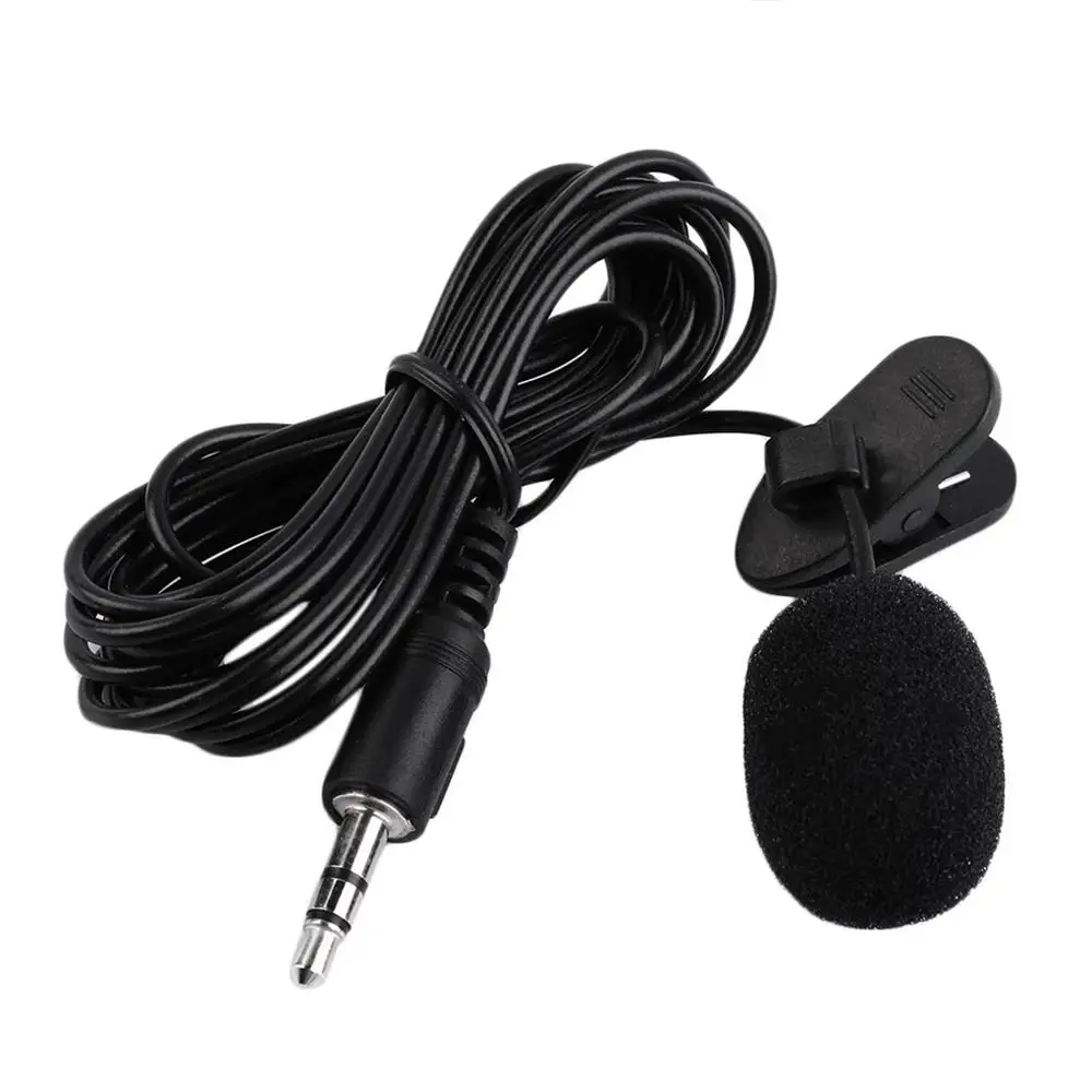 

Free Shipping 3.5mm Jack Handsfree Speech Microphone External Clip-on Lapel Lavalier Teaching Phone Wired Condenser Mic