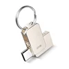 Mini Metal keychain USB stick USB 3.0 + Type-C memory stick OTG USB3.0 flash drive for Type C device & PC