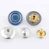 Custom 13mm enamel logo brass metal handbag snap button for jacket