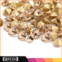 

2016 Hot sale light colorado topaz crystal beads point back rhinestone glass chatons