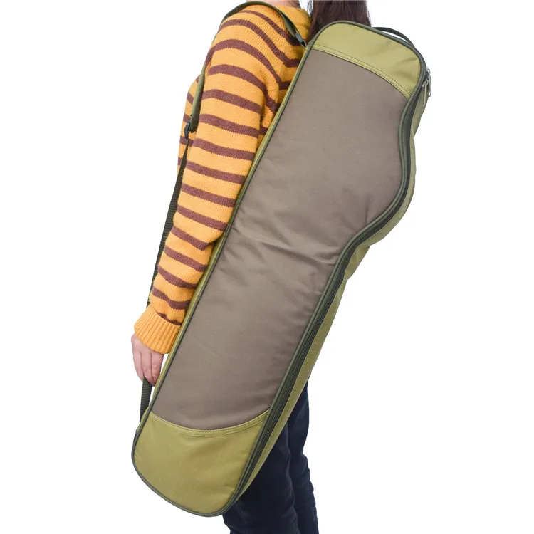 

Outdoor Tactical Waterproof Large Durable Oxford Polyester Fabric Portable Travel Folding Fishing Rod Storage Organizer Case, Khaki