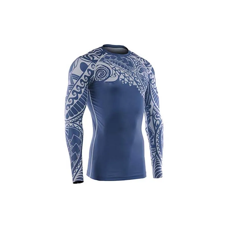 

Compression Baselayer Shirt UV Sun Protection UPF 50+ Skins Rash Guard Long Sleeves, Black/red