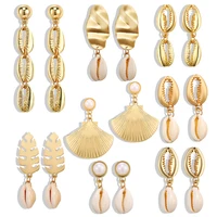 

Bohemian Real Shell Conch Drop Earrings Jewelry Earrings for Women 2019 BOHO Dangle Earrings Wedding Korean Jewelry N95262