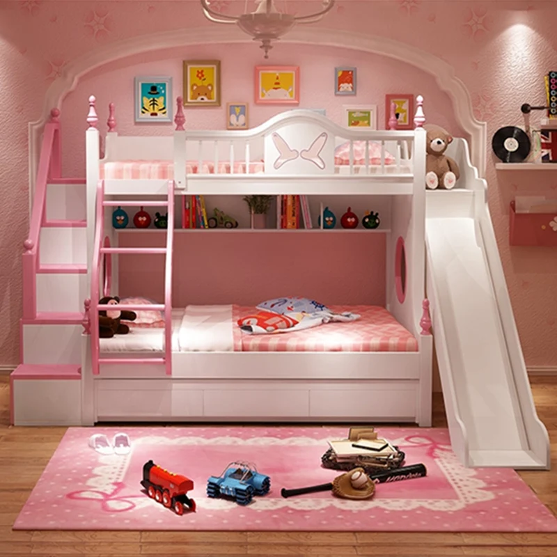 سرير بطابقين مع زحليقة سرير أطفال لطيف رخيص أثاث غرفة نوم حديثة أزرق Buy سرير بطابقين رخيص الثمن للأطفال Product On Alibaba Com
