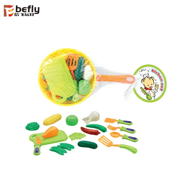 Cheap vegetables plastic toy cooking game play food set