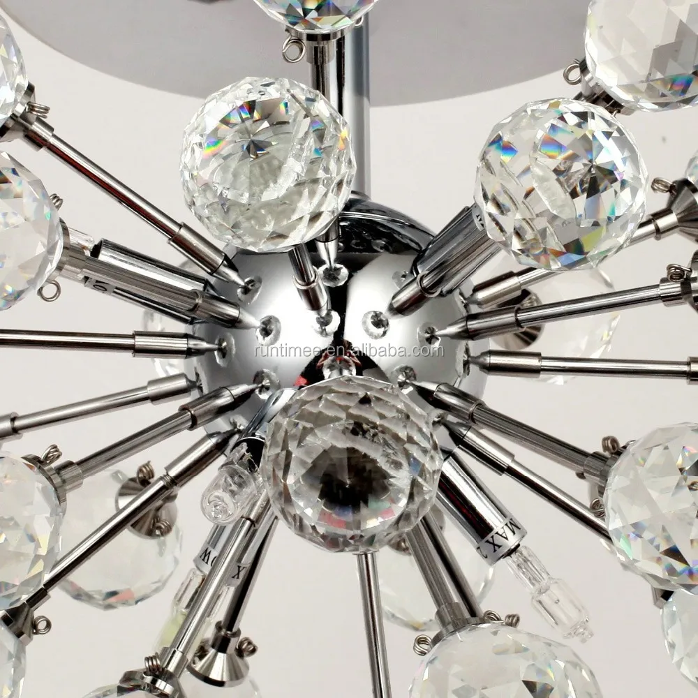 Lampadario di cristallo k9 con 6 luci in globo forma stile mini ...