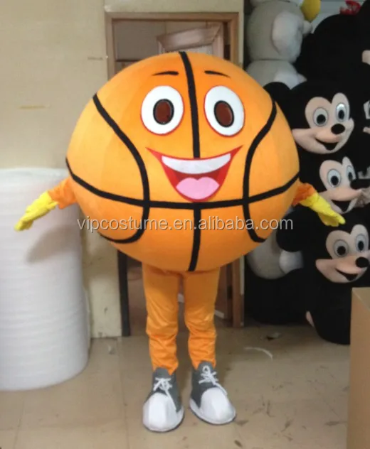 

Cartoon Basketball Mascot Ball Costume Adult Halloween Costume Fancy Suit, As picture