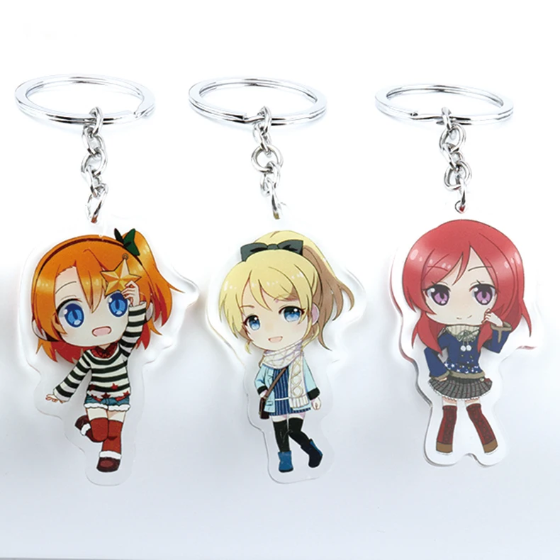 2019 New Design Anime Custom Printed Acrylic Cheap Keychain With Low ...