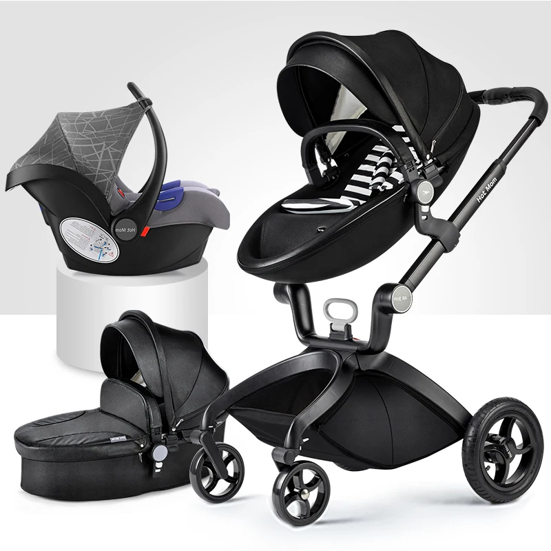 China supplier Hotmom 3 in 1 baby stroller original baby pram wholesale price car basket 3-in - 1 baby carriage