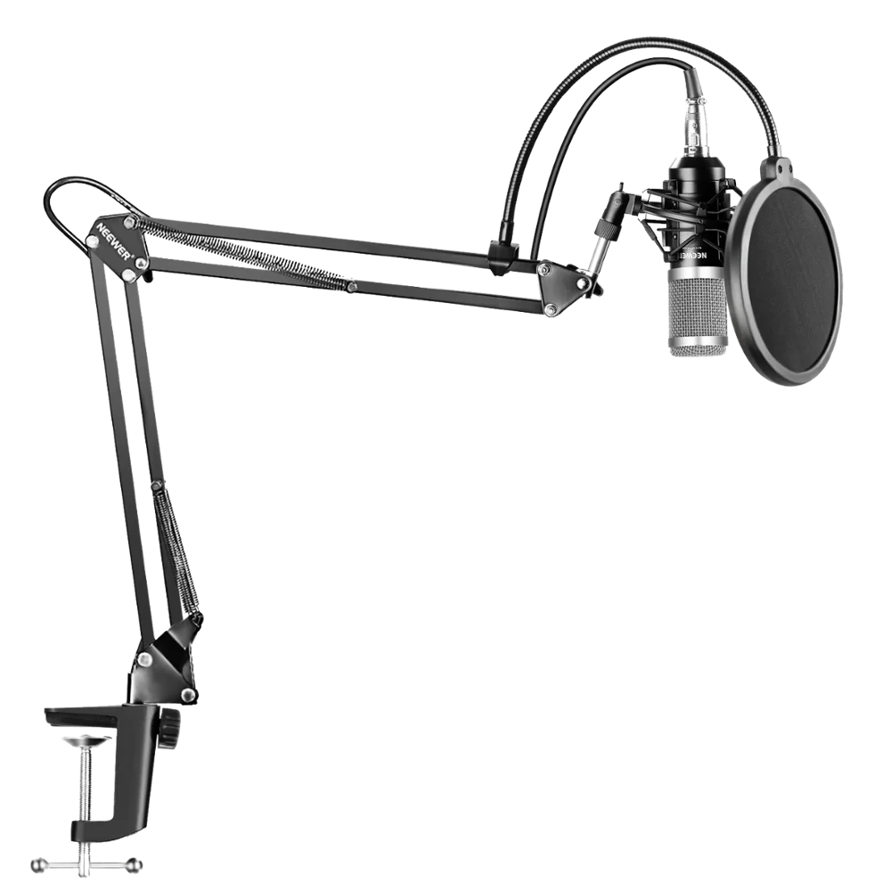 

Neewer NW-800 Silver Professional Studio Broadcasting Recording Condenser Microphone & NW-35 Adjustable Recording Microphone